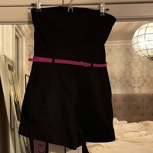 Theory Linen Strapless Romper with Removable Belt - Size 2